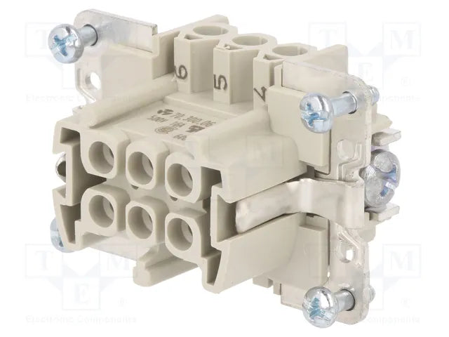 WIELAND 70.300.0640.0 INSERTO FEMMINA A VITE 6 POLI