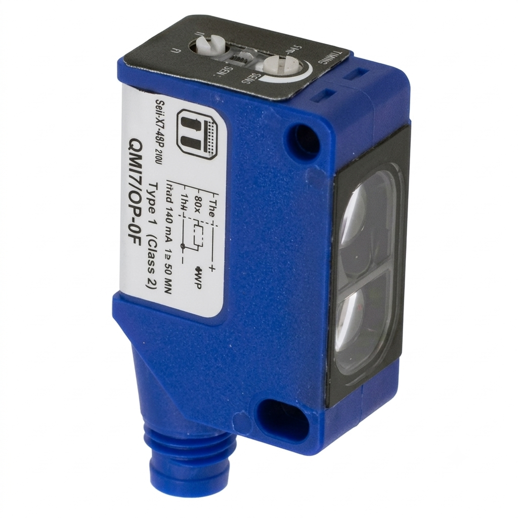 DATASENSING QMI7/0P-0F FOTOCELLULA CUBICA RIFLESSIONE DIRETTA PNP NO/NC CONN. M8
