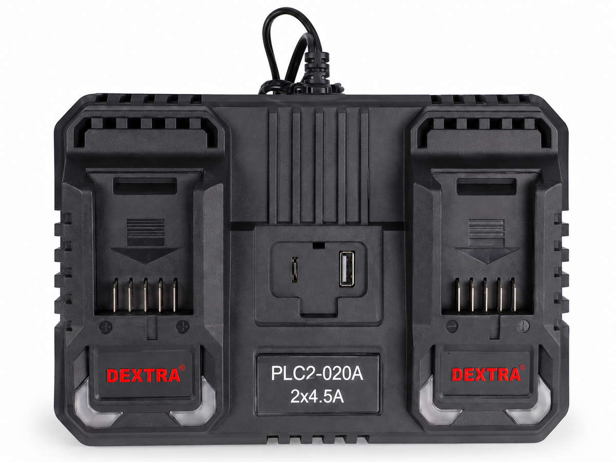 MELCHIONI 812400376 Doppio Caricabatterie Rapido 20V 4,5A con Doppio Isolamento DEXTRA